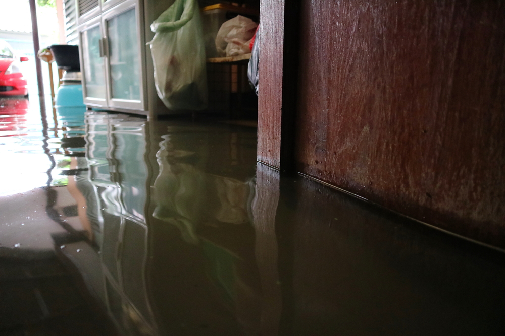 Home flooding with water